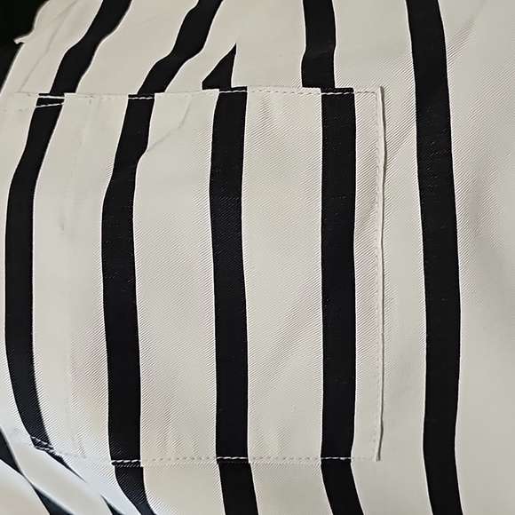 3/$20 J. Jill MP Striped Roll Sleeve Shirt - Picture 8 of 8